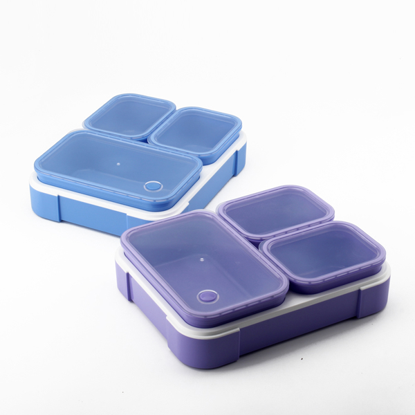 3-Pack] 2 Compartment Bento Box Leak Proof Glass Container - Free Maria  Emmeric