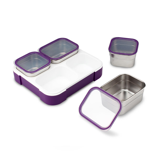 Lunch Box Leak Proof 4 Compartment Stainless Steel Lunch Boxes