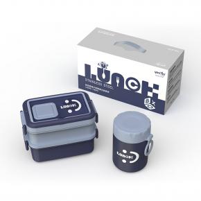 679 Stainless Steel Lunch box with 3 Compartments