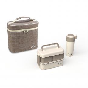 L003 Stainless Steel Lunch box with Bottle and Bag
