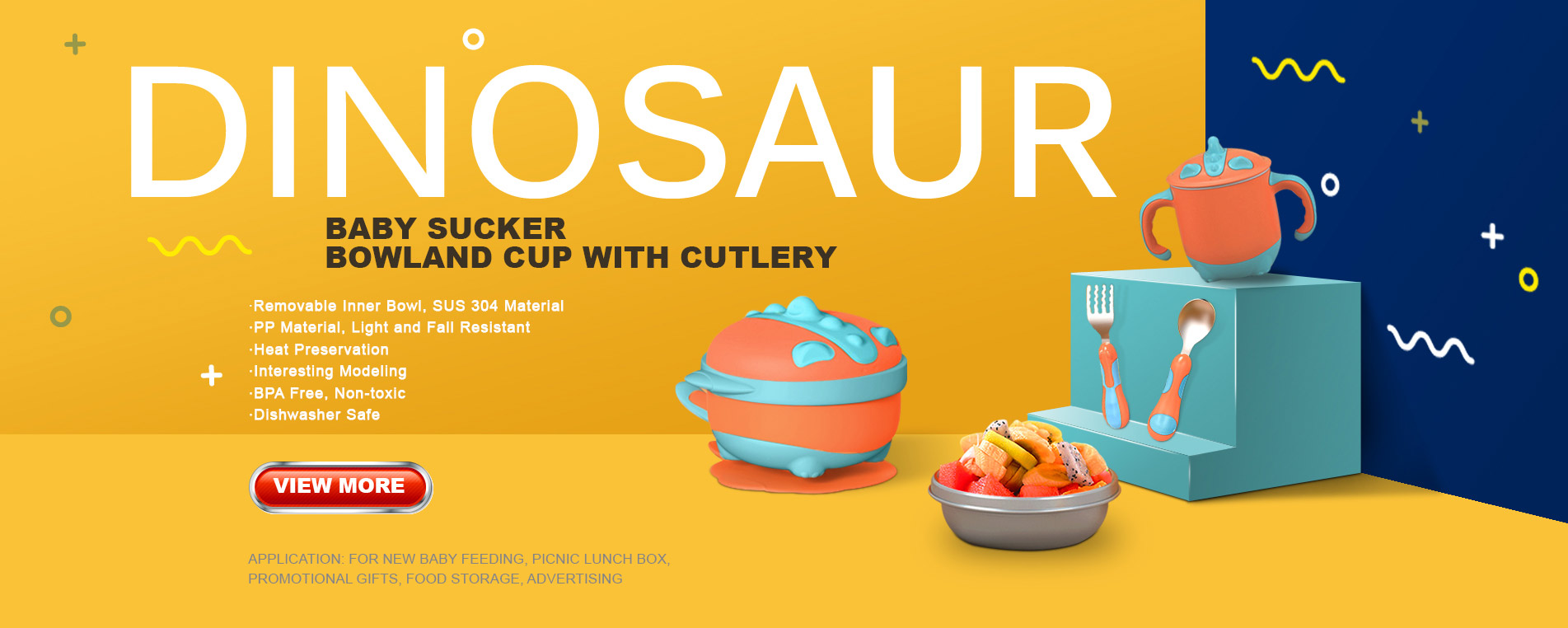 dinosaur baby feeding bowl