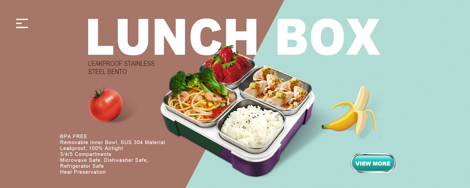 stainless steel lunch box