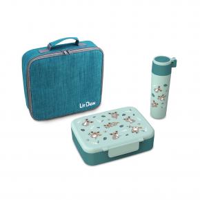 L001 Plastic Lunch box with Bottle and Bag