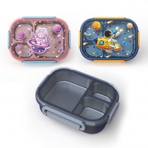683 Stainless steel lunch box with 3 Compartments