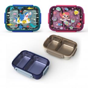 684 Stainless steel lunch box with 2 Compartments